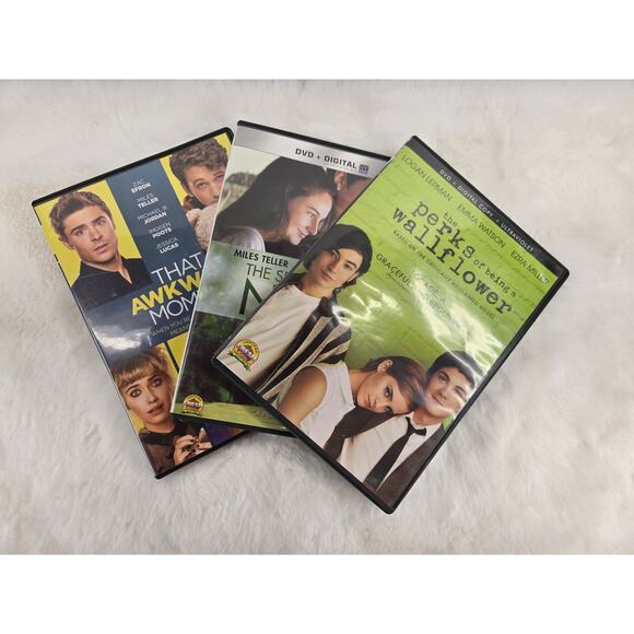 Teen Emotional 3 DVD Bundle | Spectacular Now | Perks of Being a Wallflower | - Picture 1 of 3